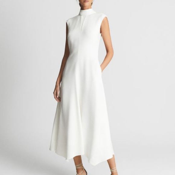 Reiss Dresses & Skirts - NWT REISS White Livvy Mock Neck Maxi Dress - UK 8/ US 4